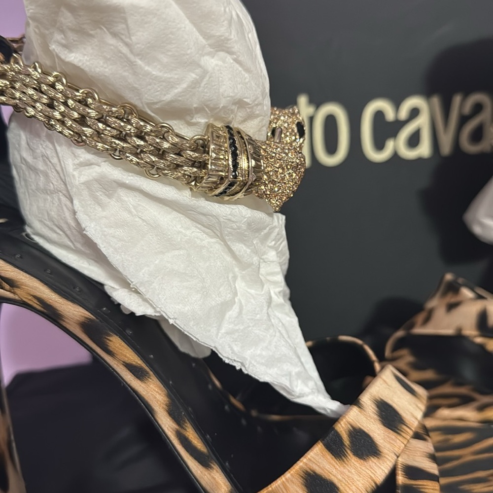 Brand, new pristine bling out Roberto Cavalli, high heels, sandals - Picture 14 of 15